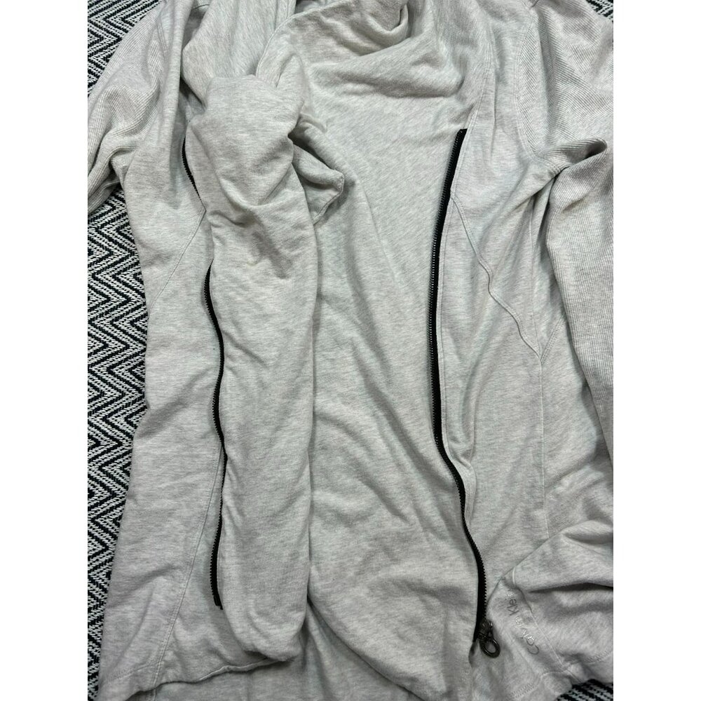 Calvin Klein Performance Gray Long-Sleeve Asymmetrical Zip Sweatshirt Women's M - Picture 5 of 5